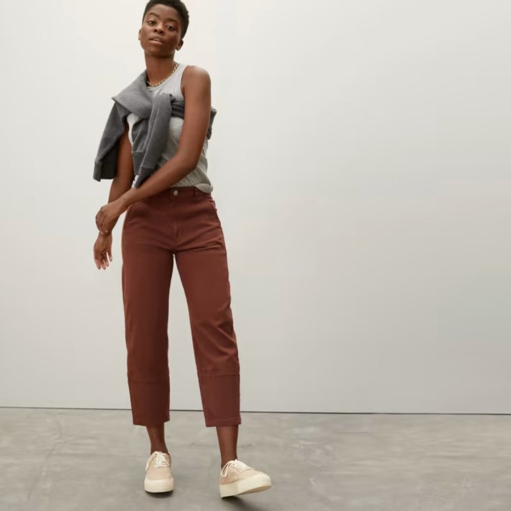 Everlane Utility Barrel Pants Rosewood
